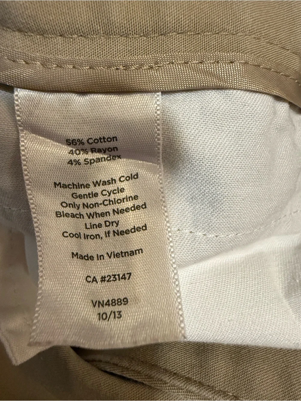 Talbots Petite Khaki/Tan Dress Pants